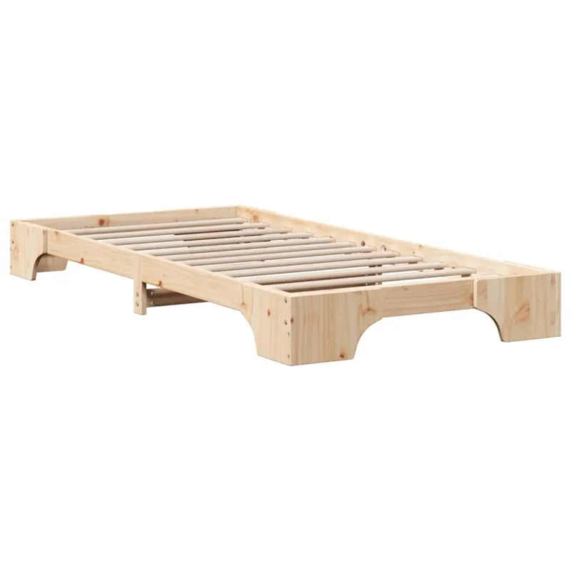 Lovos rėmas Natūrali 75 x 190 cm Kietos pušies mediena