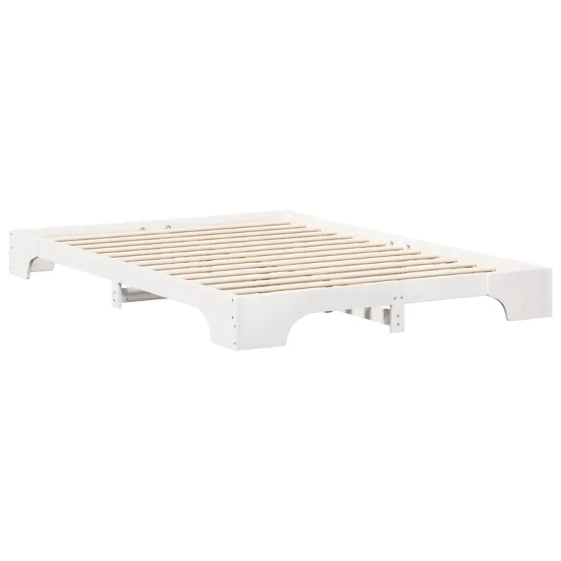 Lovos rėmas Balta 140 x 210 cm Kietos pušies mediena