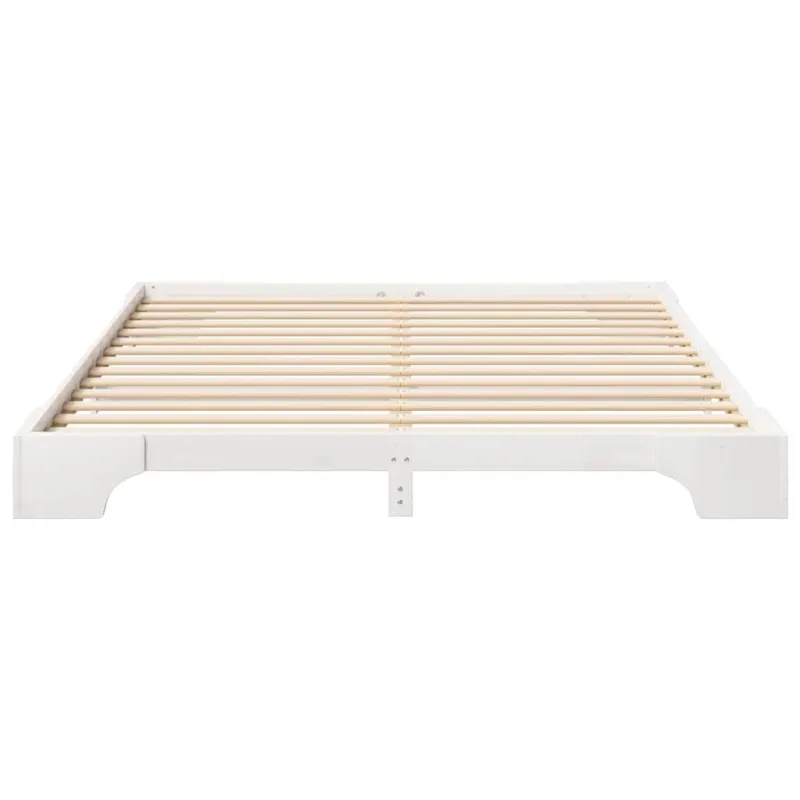 Lovos rėmas Balta 180 x 210 cm Kietos pušies mediena