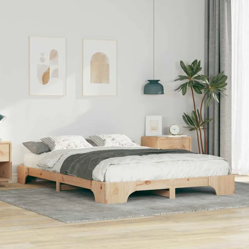Lovos rėmas Ruda 140 x 220 cm Kietos pušies mediena