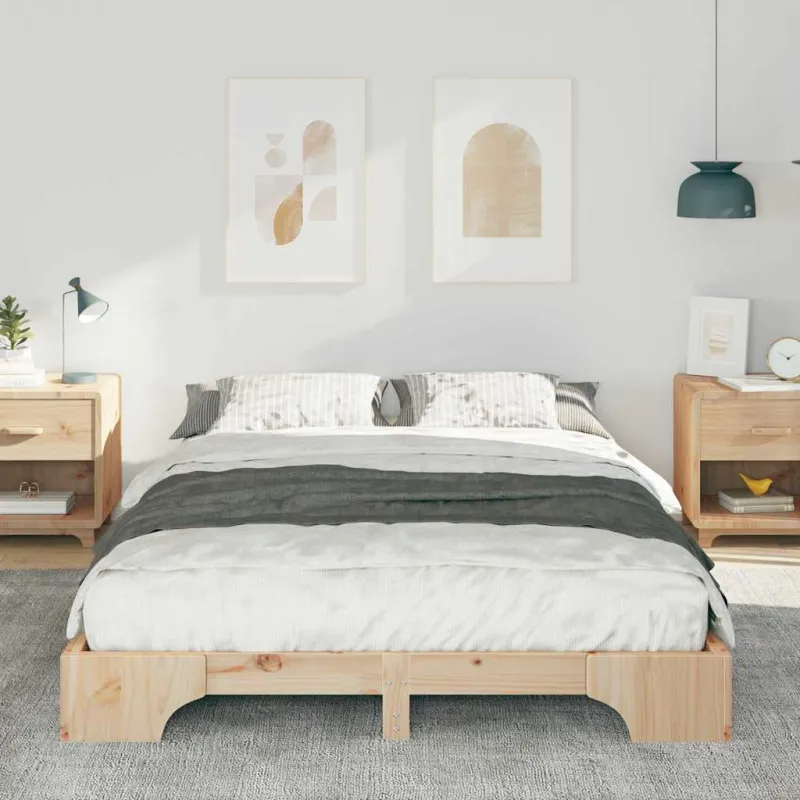Lovos rėmas Ruda 140 x 220 cm Kietos pušies mediena