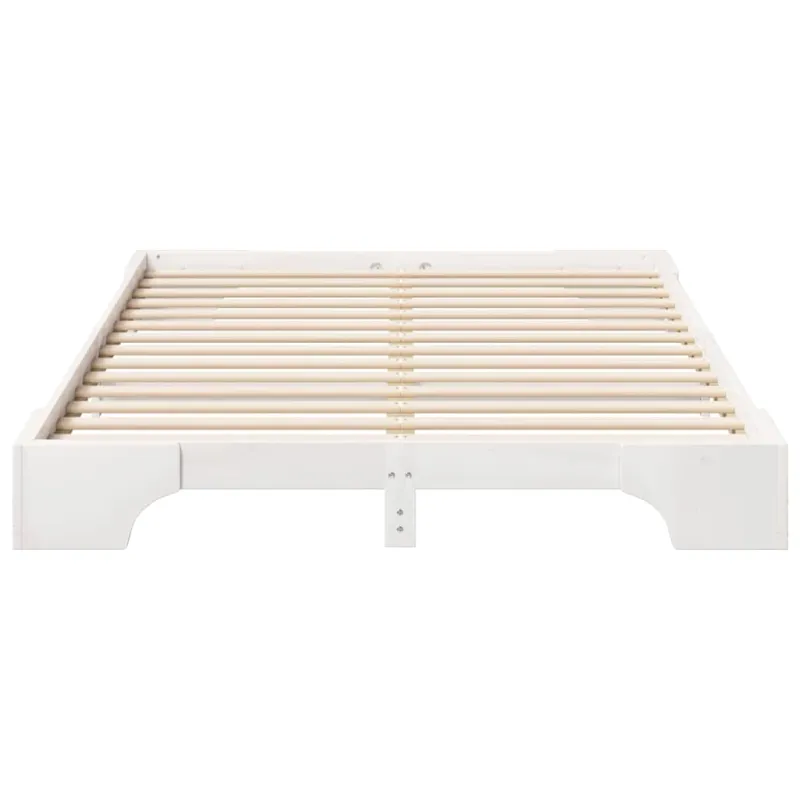 Lovos rėmas Balta 140 x 220 cm Kietos pušies mediena