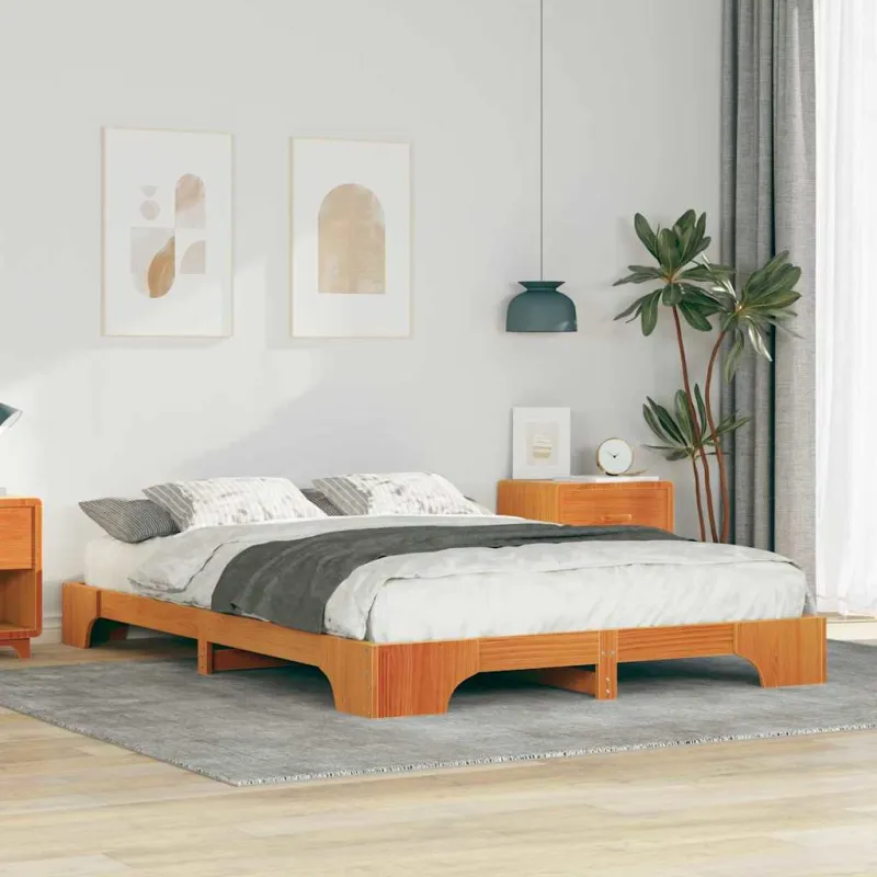 Lovos rėmas Ruda 140 x 220 cm Kietos pušies mediena