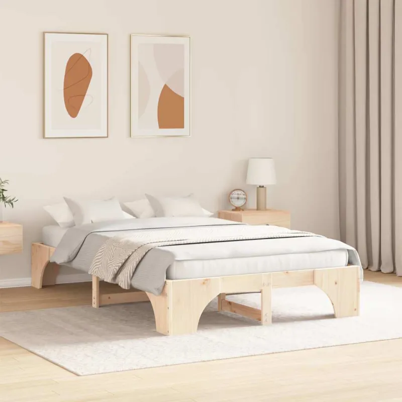 Lovos rėmas Natūrali 120 x 200 cm Kietos pušies mediena