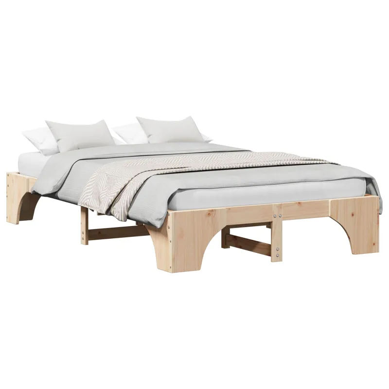 Lovos rėmas Natūrali 140 x 190 cm Kietos pušies mediena