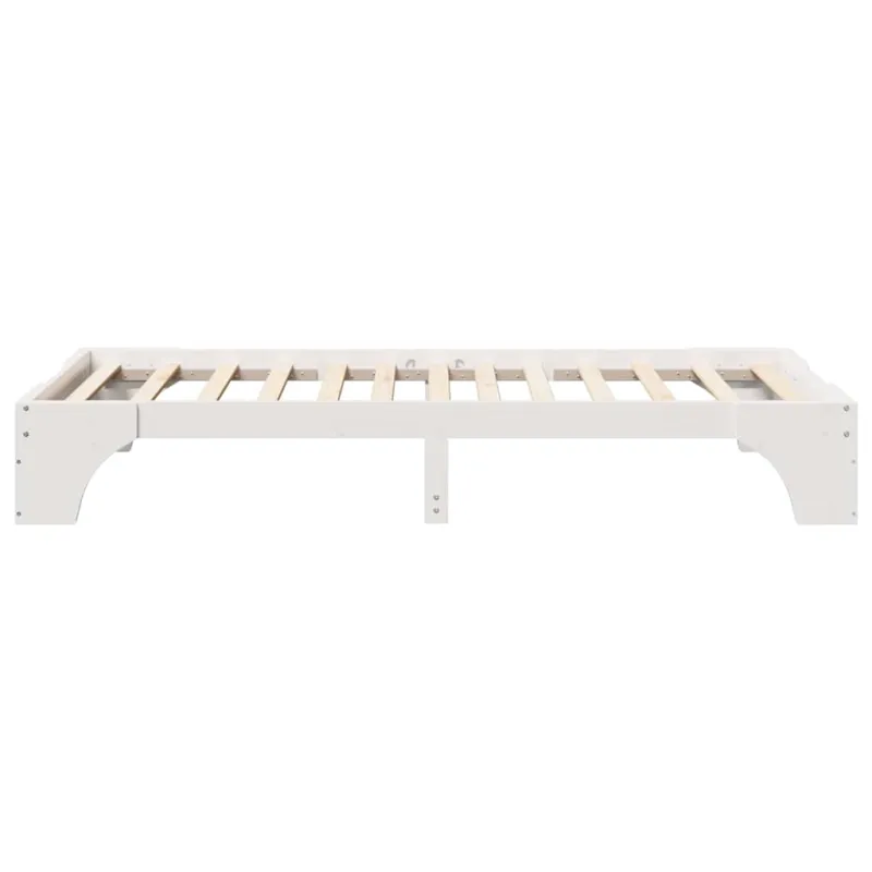Lovos rėmas Balta 80 x 200 cm Kietos pušies mediena