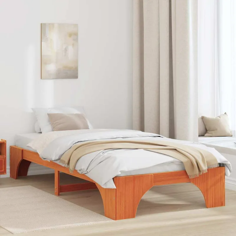 Lovos rėmas Vaško ruda 75 x 190 cm Kietos pušies mediena