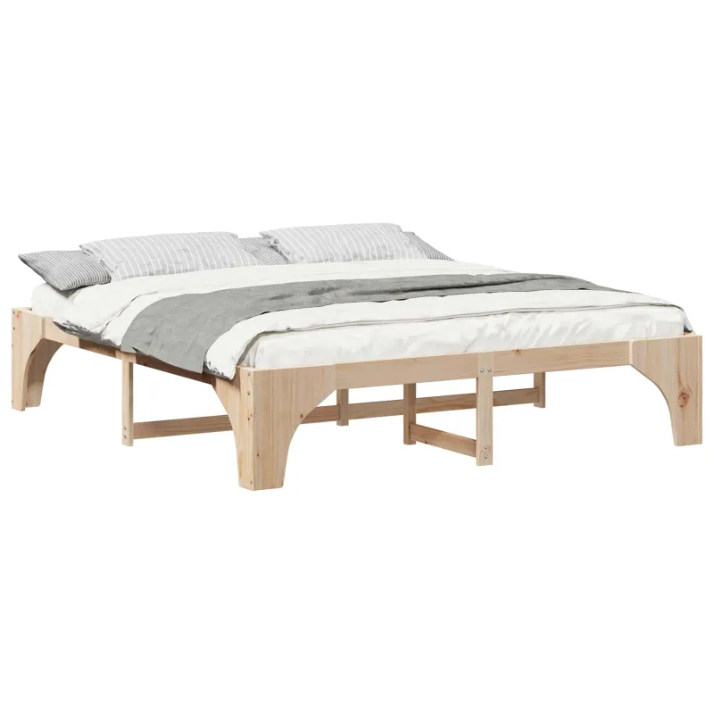 Lovos rėmas Ruda 200 x 200 cm Kietos pušies mediena