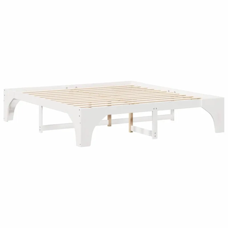 Lovos rėmas Balta 180 x 200 cm Kietos pušies mediena