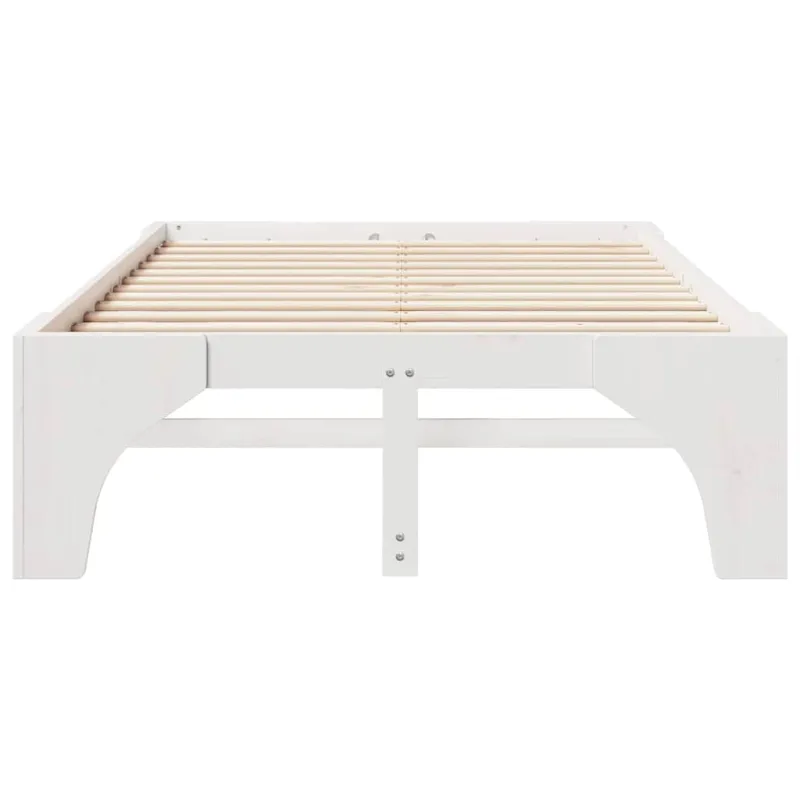 Lovos rėmas Balta 140 x 190 cm Kietos pušies mediena