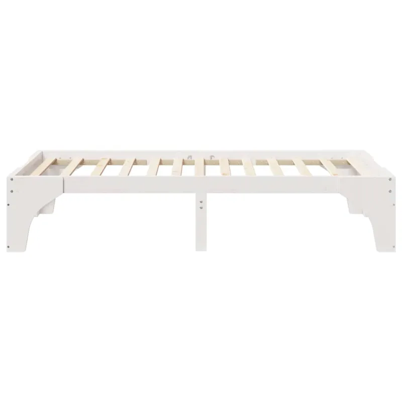 Lovos rėmas Balta 80 x 200 cm Kietos pušies mediena