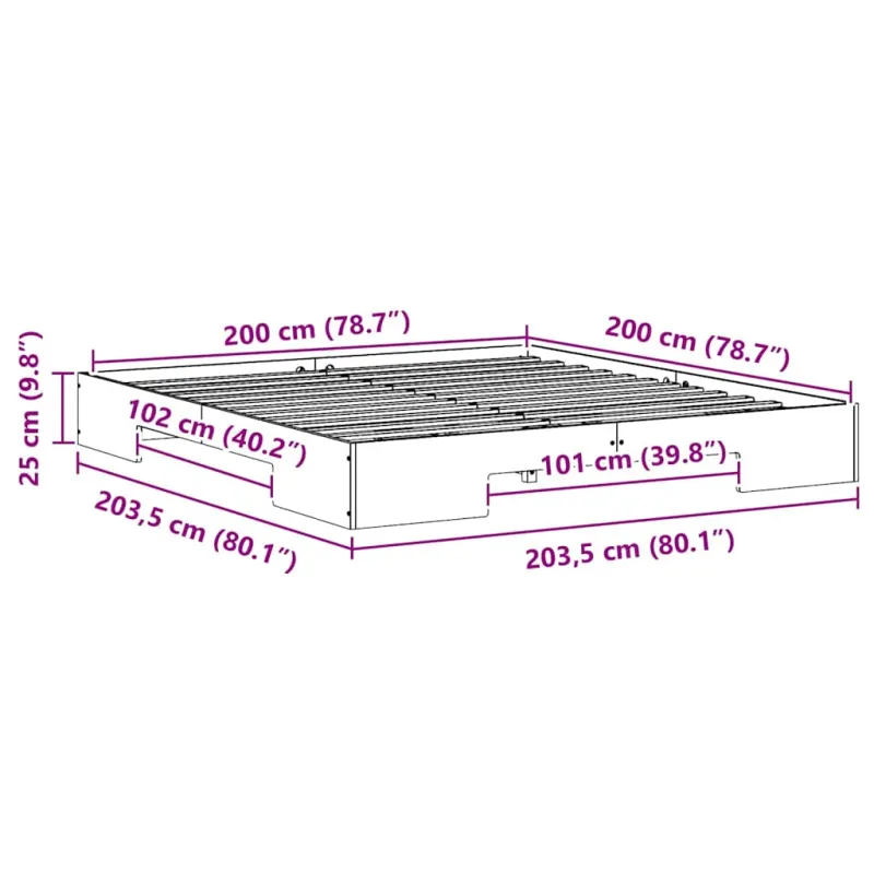 Lovos rėmas Ruda 200 x 200 cm