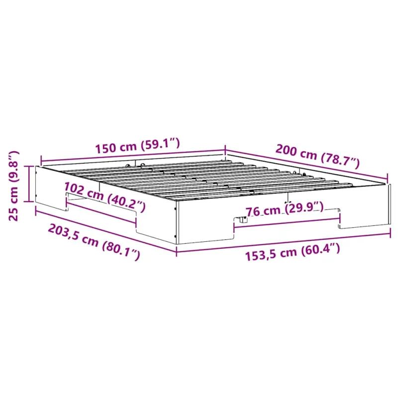 Lovos rėmas Ruda 150 x 200 cm