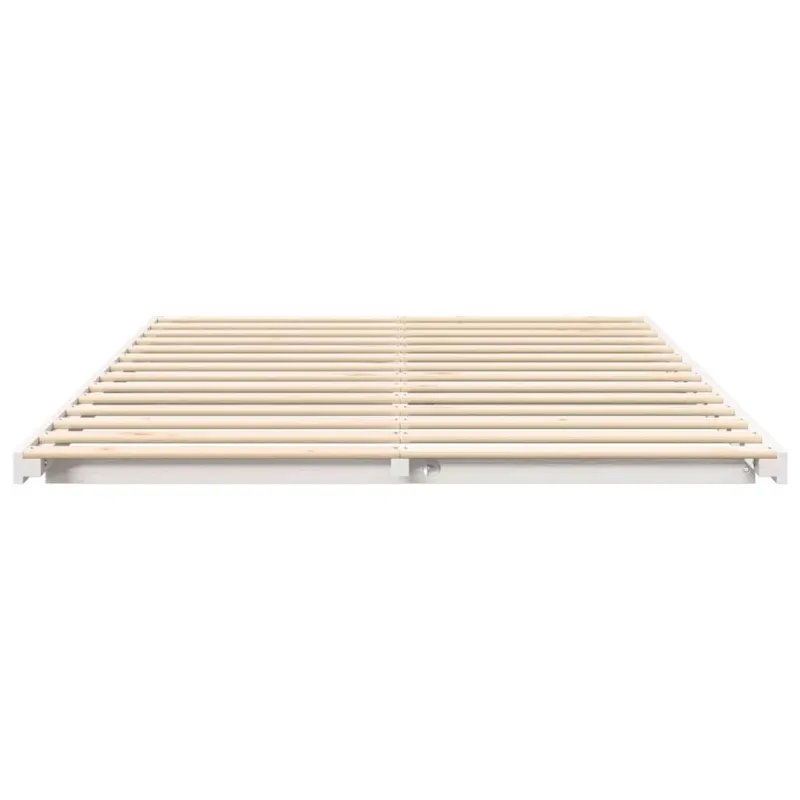 Lovos rėmas Balta 140 x 200 cm Kietos pušies mediena