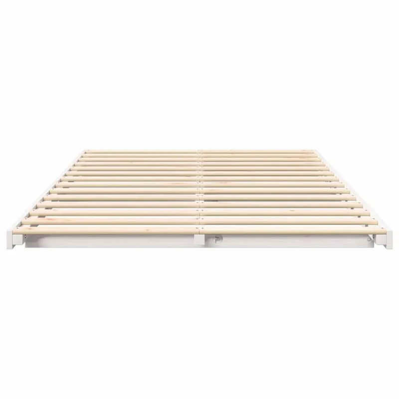 Lovos rėmas Balta 140 x 190 cm Kietos pušies mediena