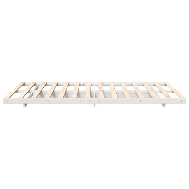 Lovos rėmas Balta 140 x 190 cm Kietos pušies mediena