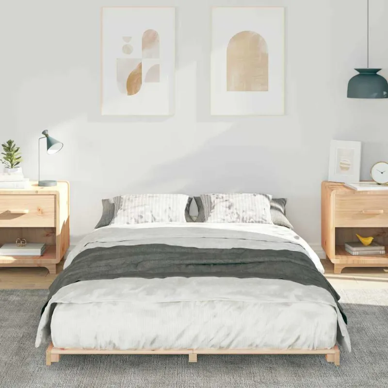 Lovos rėmas Ruda 135 x 190 cm Kietos pušies mediena