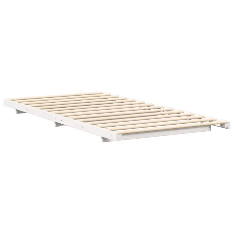 Lovos rėmas Balta 100 x 200 cm Kietos pušies mediena