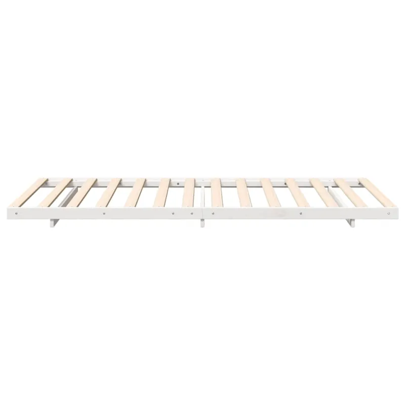 Lovos rėmas Balta 90 x 200 cm Kietos pušies mediena