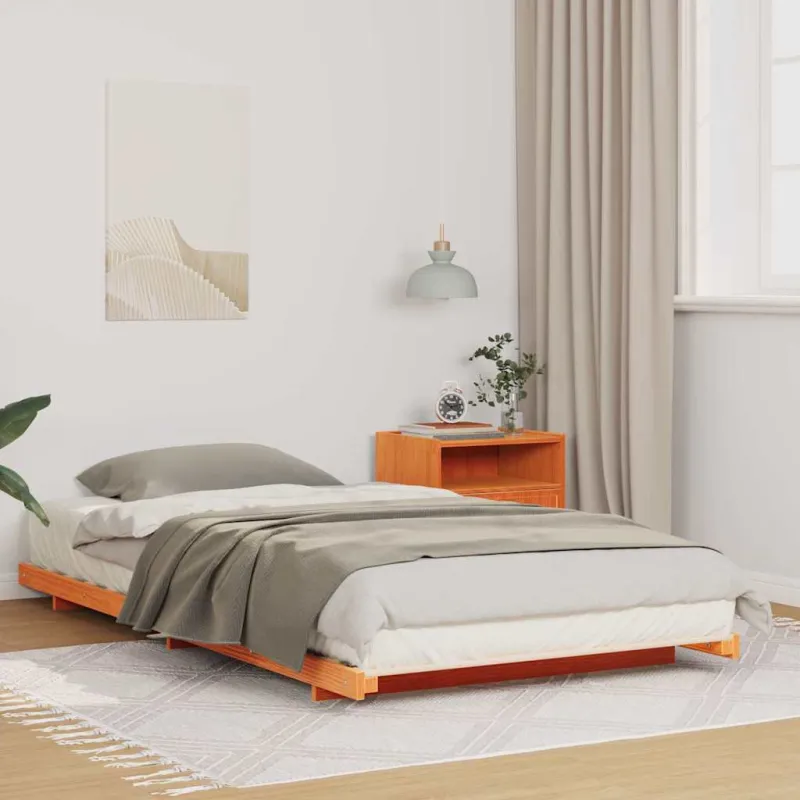 Lovos rėmas Vaško ruda 80 x 220 cm Kietos pušies mediena