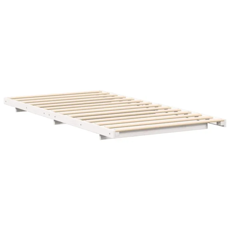 Lovos rėmas Balta 90 x 220 cm Kietos pušies mediena