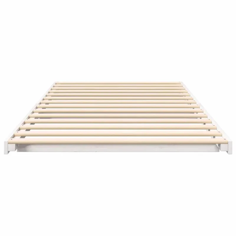 Lovos rėmas Balta 90 x 220 cm Kietos pušies mediena