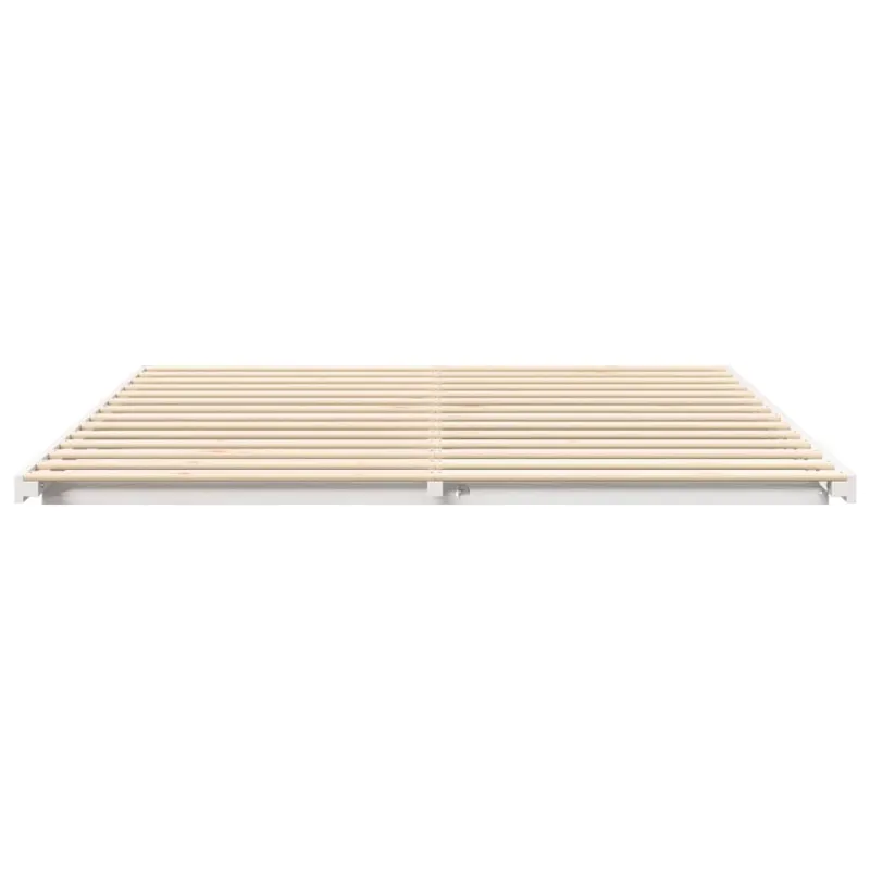 Lovos rėmas Balta 200 x 220 cm Kietos pušies mediena