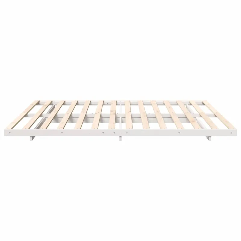 Lovos rėmas Balta 200 x 220 cm Kietos pušies mediena