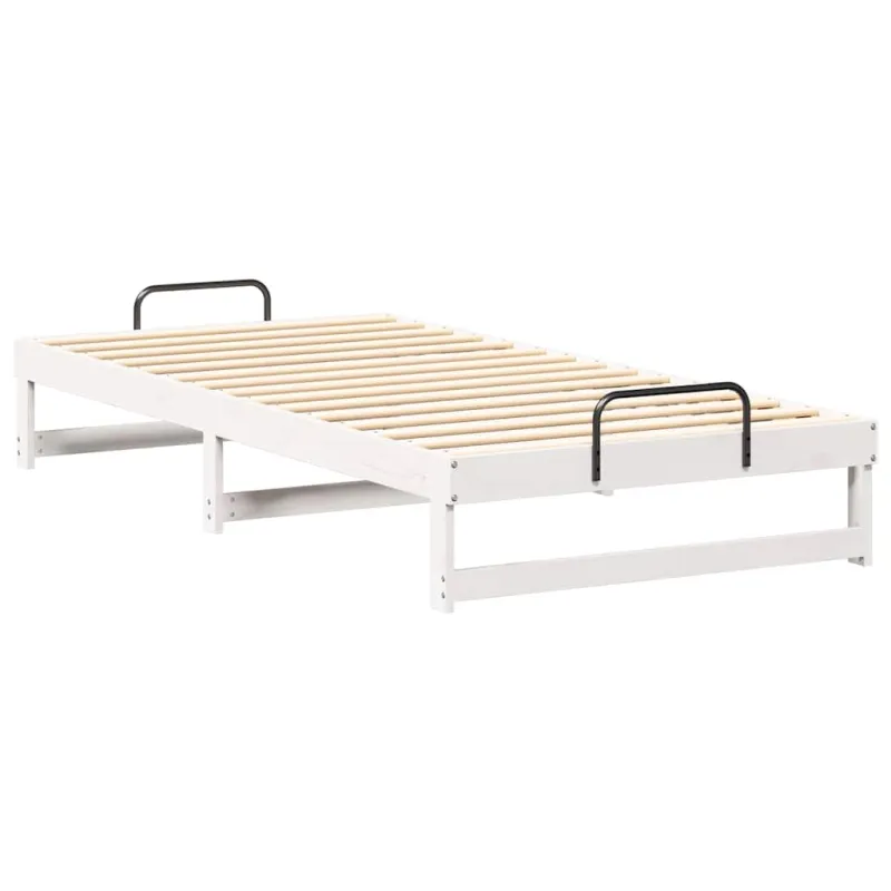 Lovos rėmas Balta 100 x 200 cm Kietos pušies mediena