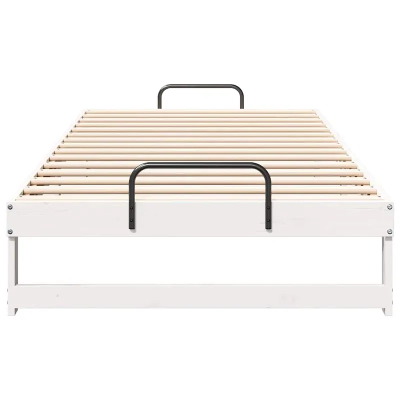 Lovos rėmas Balta 100 x 200 cm Kietos pušies mediena