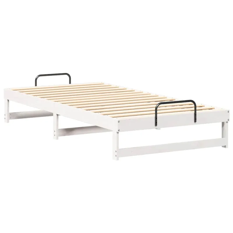Lovos rėmas Balta 100 x 200 cm Kietos pušies mediena