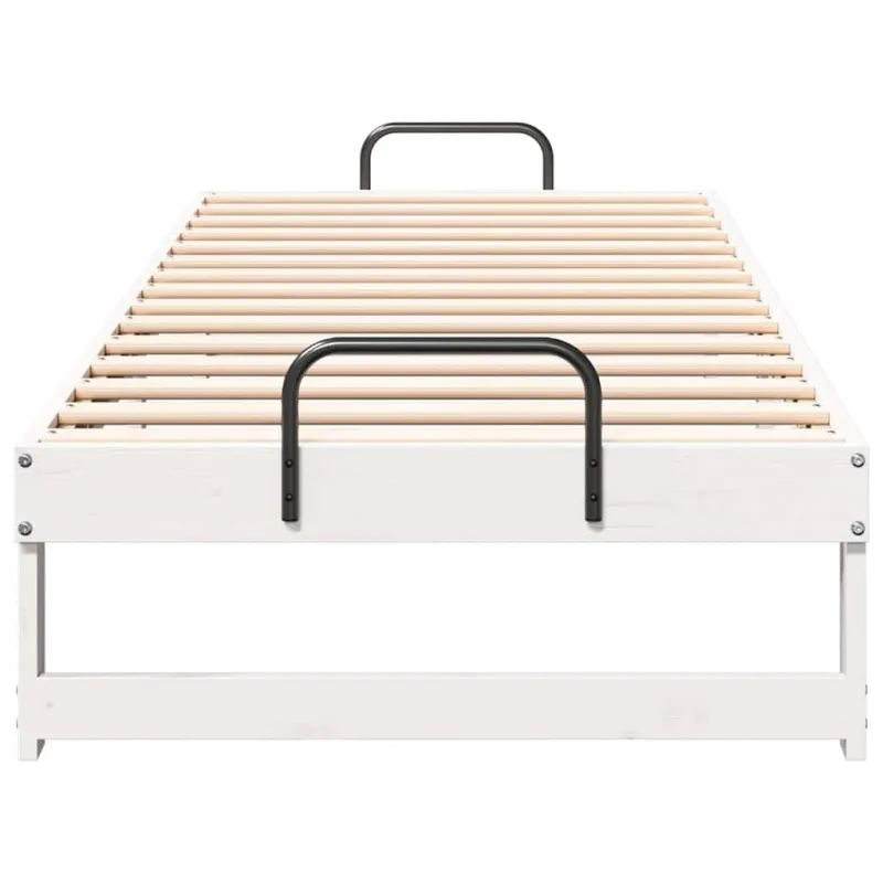 Lovos rėmas Balta 80 x 200 cm Kietos pušies mediena