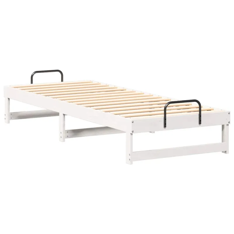 Lovos rėmas Balta 80 x 200 cm Kietos pušies mediena