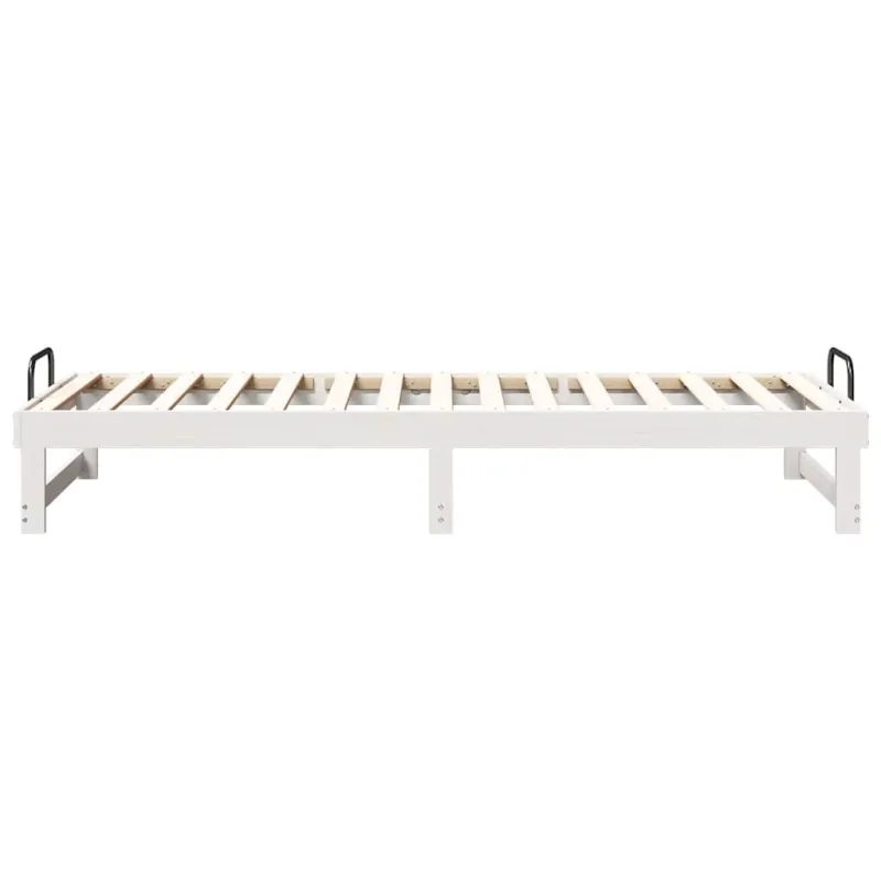 Lovos rėmas Balta 80 x 210 cm Kietos pušies mediena