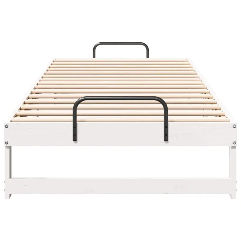 Lovos rėmas Balta 80 x 220 cm Kietos pušies mediena