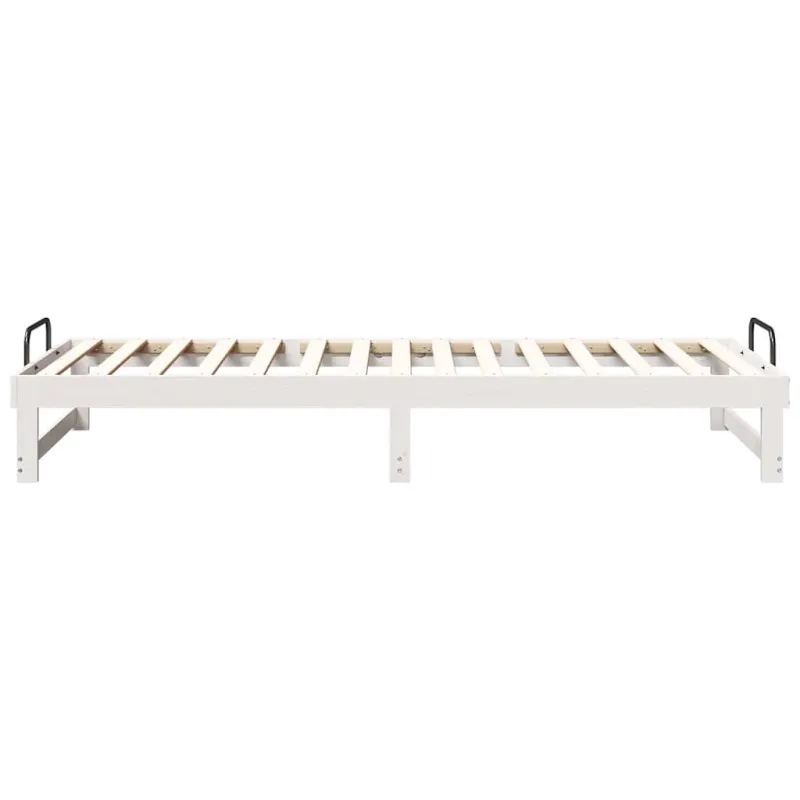 Lovos rėmas Balta 90 x 220 cm Kietos pušies mediena