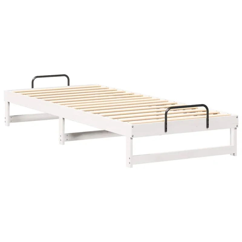 Lovos rėmas Balta 100 x 220 cm Kietos pušies mediena