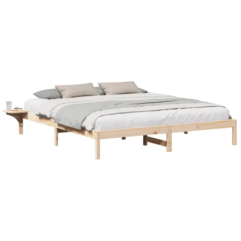 Lovos rėmas Natūrali 200 x 200 cm Kietos pušies mediena