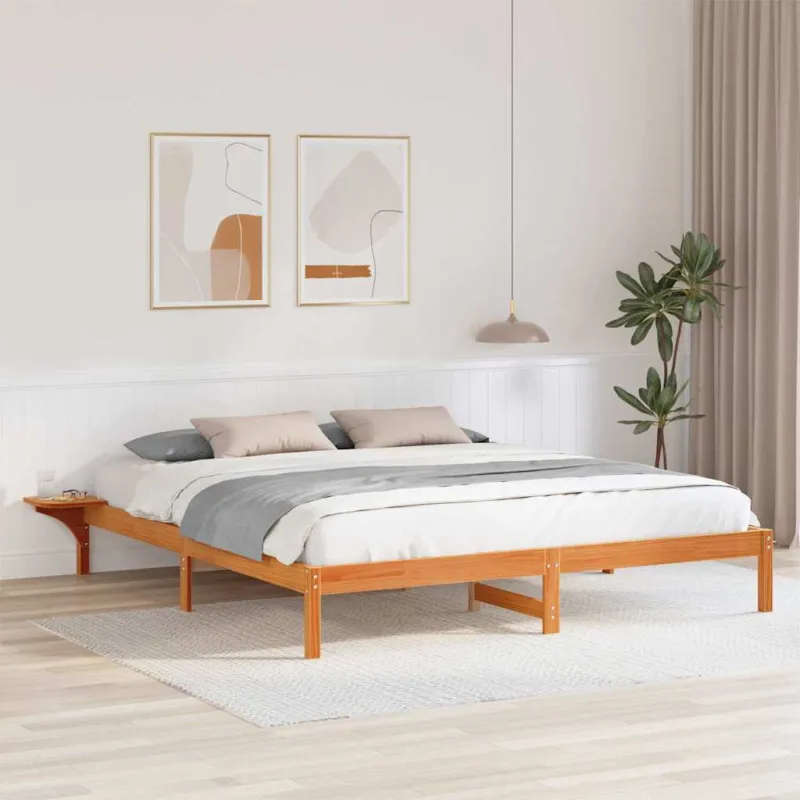 Lovos rėmas Vaško ruda 180 x 200 cm Kietos pušies mediena