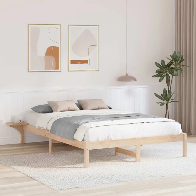 Lovos rėmas Natūrali 150 x 200 cm Kietos pušies mediena