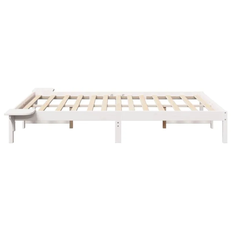 Lovos rėmas Balta 120 x 200 cm Kietos pušies mediena
