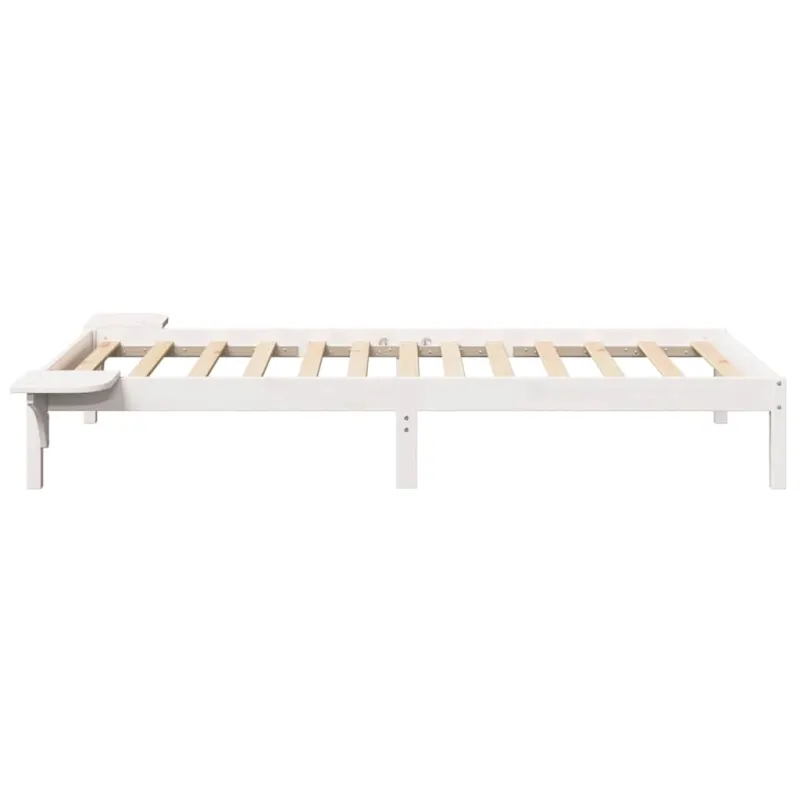 Lovos rėmas Balta 90 x 200 cm Kietos pušies mediena