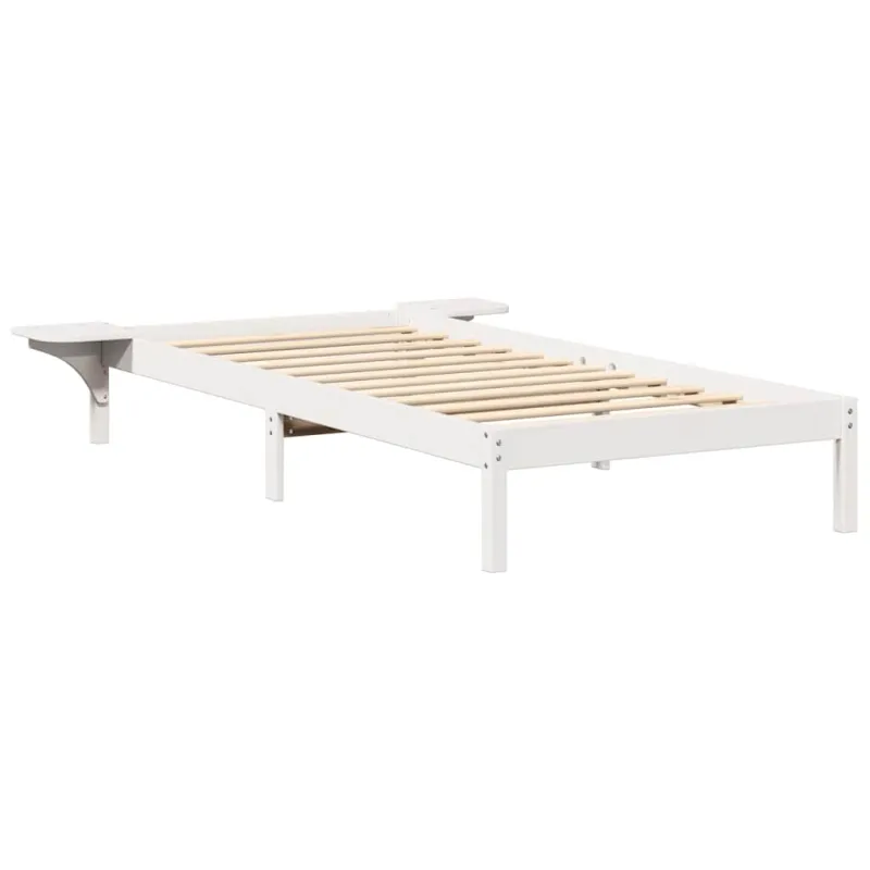 Lovos rėmas Balta 90 x 190 cm Kietos pušies mediena