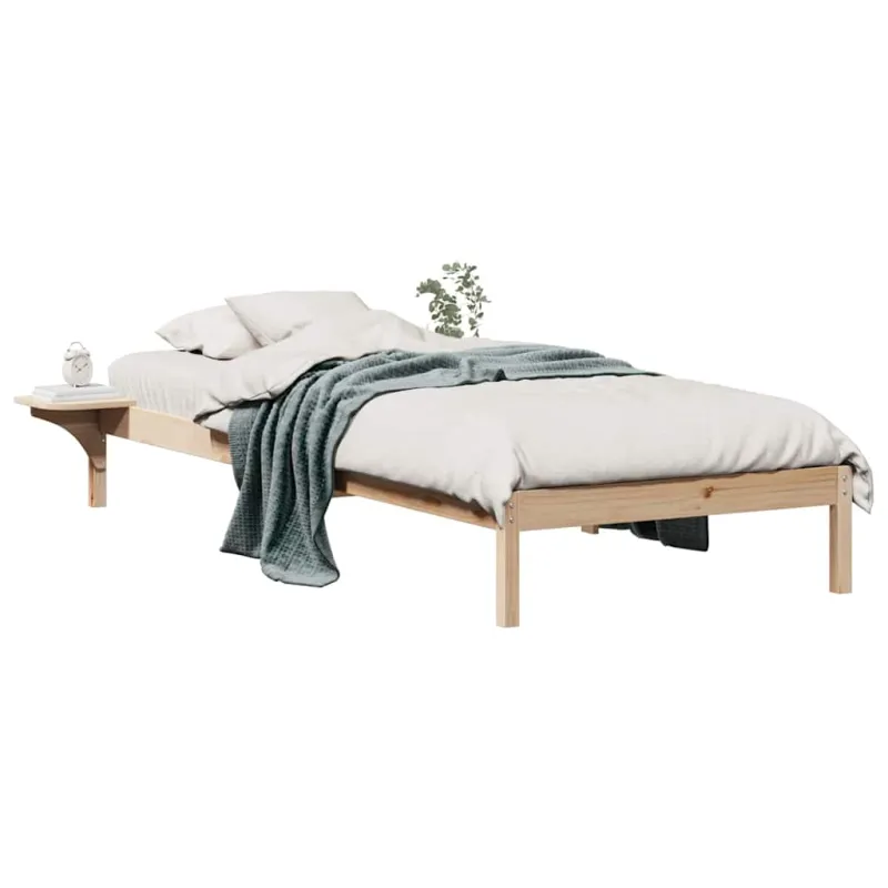 Lovos rėmas su šoninėmis stalelėmis Natūrali 90 x 210 cm