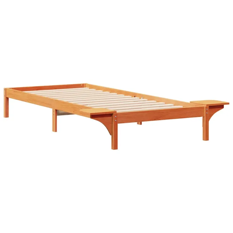 Lovos rėmas su šoninėmis stalelėmis Vaško ruda 90 x 210 cm