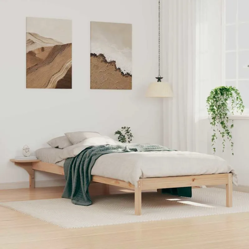 Lovos rėmas su šoninėmis stalelėmis Natūrali 100 x 210 cm