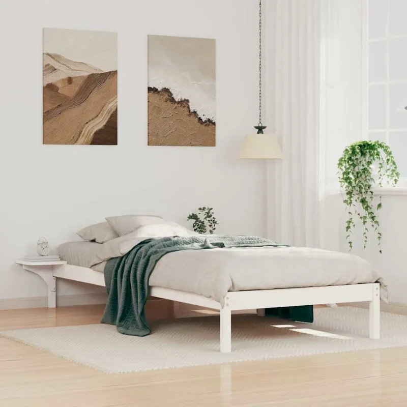 Lovos rėmas su šoninėmis stalelėmis Balta 100 x 210 cm