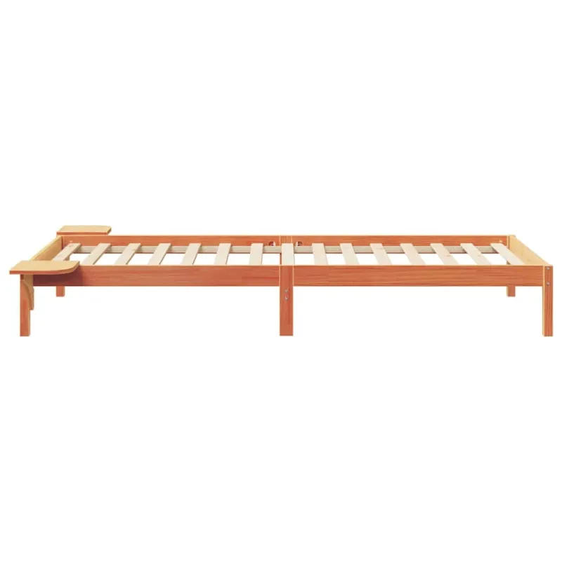 Lovos rėmas su šoninėmis stalelėmis Vaško ruda 100 x 210 cm
