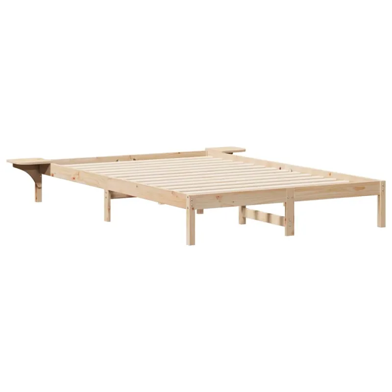 Lovos rėmas su šoninėmis stalelėmis Natūrali 140 x 210 cm