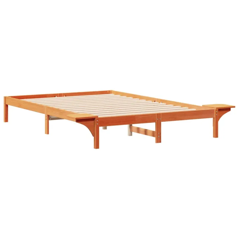 Lovos rėmas su šoninėmis stalelėmis Vaško ruda 140 x 210 cm